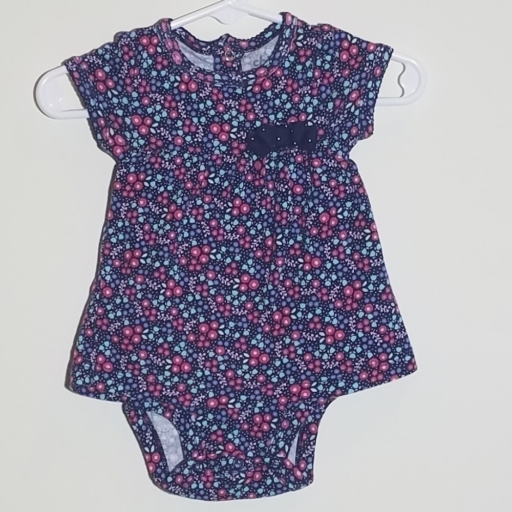 Carter's Floral Onepiece Bodysuit Dress 0/3m